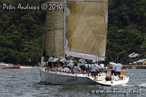 Jim Cooney's Jutson designed 80 footer Brindabella, during the SOLAS Big Boat Challenge 2010 on Sydney Harbour. Photo copyright Peter Andrews, Outimage Australia.