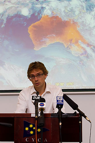 Race day weather briefing on the morning of the start of the Rolex Sydney Hobart 2010, at the Cruising Yacht Club of Australia. Photo copyright Rolex and Carlo Borlenghi.