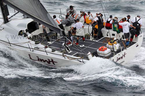 Alan Brierty's Reichel Pugh 62 Limit, offshore Sydney after the start of the Rolex Sydney Hobart 2010. Photo copyright Howard Wright, IMAGE Professional Photography.