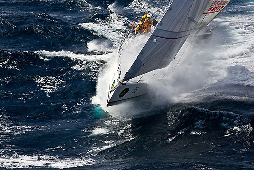 Alan Brierty's Reichel Pugh 62 Limit, offshore during the Rolex Sydney Hobart 2010. Photo copyright Rolex and Carlo Borlenghi.