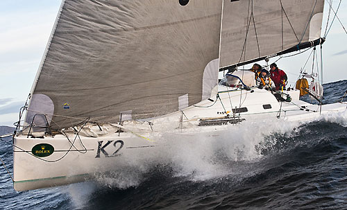 Surfing Rod Skellet's Krakatoa II near Tasman Island, during the Rolex Sydney Hobart Yacht Race. Photo copyright Rolex and Daniel Forster.