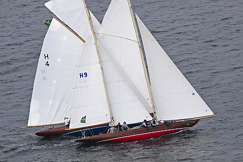 Andi Lochbrunner&rsquo;s 8mR Elfe&nbsp;II (GER&nbsp;H9,&nbsp;1912) from Lindau, Germany and Richard Gerv&eacute;&rsquo;s 8mR Sposa (H&nbsp;4,&nbsp;1912), from Bodman, Germany, during the 2011 Rolex Baltic Week. Photo copyright Rolex and Daniel Forster.