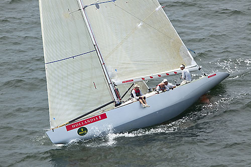 Ruud van Hilst and Jos Fruytier's 8mR Hollandia (NED&nbsp;1 - 2005) from Amsterdam, The Netherlands, during the 2011 Rolex Baltic Week. Photo copyright Rolex and Daniel Forster.