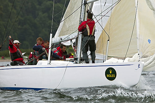 Jean Fabre&rsquo;s 8mR YQuem&nbsp;II (SUI&nbsp;2,&nbsp;2002) from Vesenaz, Switzerland, winner of race 7, during the 2011 Rolex Baltic Week. Photo copyright Rolex and Daniel Forster.