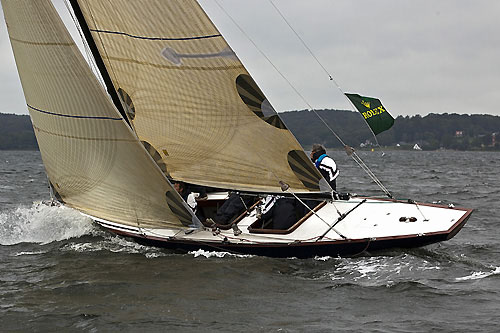 Thomas Kuhmann&rsquo;s 6mR Mena (GER&nbsp;30,&nbsp;1946) from Munich, Germany, during the 2011 Rolex Baltic Week. Photo copyright Rolex and Daniel Forster.