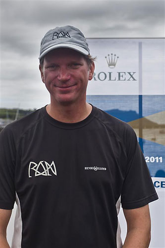 Niklas Zennström, owner and helmsman of Rán (GBR), the overall 2011 Rolex Fastnet Race winner. Photo copyright Rolex and Carlo Borlenghi.