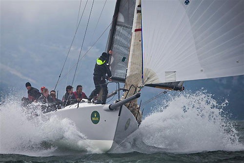 Andy Costello�s J 125 Double Trouble from Point Richmond, California had finished first place six times by the end of Day 3, during the Rolex Big Boat Series, San Francisco, California. Photo copyright Rolex and Daniel Forster.