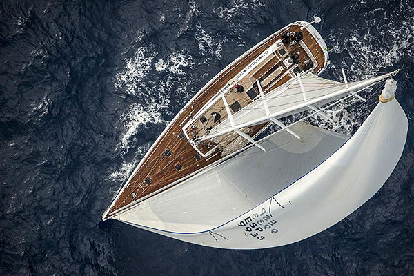 Escuela Mediterraneade Vela's Swan 80 Plis Play (ESP) after the start of leg two of the Rolex Volcano Race 2012. Photo copyright Kurt Arrigo for Rolex.