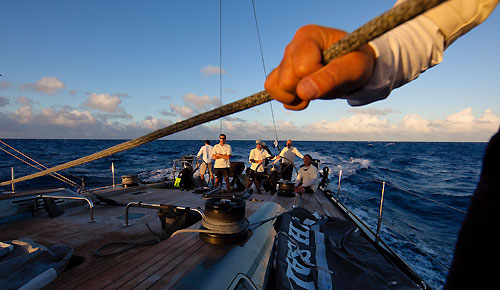 Onboard Danilo Salsi's Swan 90, DSK Pioneer, RORC Caribbean 600. Photo copyright Stefano Gattini.