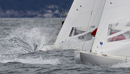 The Dragon fleet action, Portofino, 15/05/10 Portofino Rolex Trophy 2010. Photo copyright Carlo Borlenghi, Rolex.