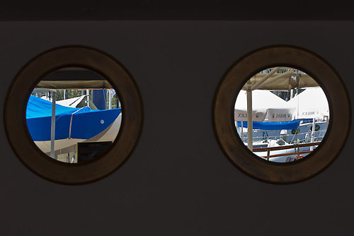 View from the inside of the Cruising Yacht Club of Australia, ahead of the start of the Rolex Sydney Hobart 2010. Photo copyright Carlo Borlenghi, Rolex.