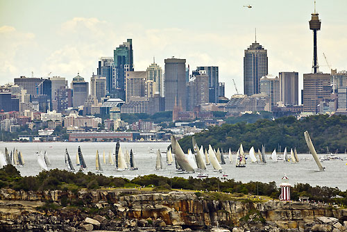 The fleet, after the start of the Rolex Sydney Hobart 2010, Australia. Photo copyright Carlo Borlenghi, Rolex.