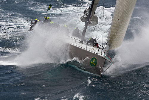 Niklas Zennström’s Judel Vrolijk 72 Rán, dealing with the fury of the Tasman Sea, during the Rolex Sydney Hobart Yacht Race 2010, Australia. Photo copyright Carlo Borlenghi, Rolex.