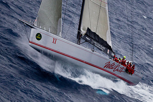 Bob Oatley's Wild Oats XI skippered by Mark Richards, off the New South Wales South Coast during the Rolex Sydney Hobart Yacht Race 2010, Australia. Photo copyright Carlo Borlenghi, Rolex.