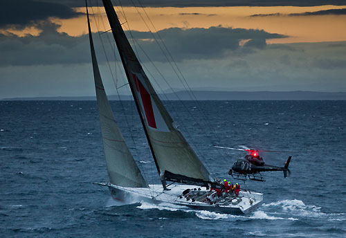 Bob Oatley's Wild Oats XI skippered by Mark Richards, off the New South Wales South Coast during the Rolex Sydney Hobart Yacht Race 2010, Australia. Photo copyright Carlo Borlenghi, Rolex.