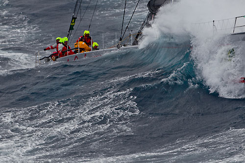 Bob Oatley's Wild Oats XI skippered by Mark Richards, off the New South Wales South Coast during the Rolex Sydney Hobart Yacht Race 2010, Australia. Photo copyright Carlo Borlenghi, Rolex.