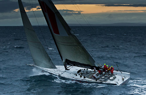 Bob Oatley's Wild Oats XI skippered by Mark Richards, off the New South Wales South Coast during the Rolex Sydney Hobart Yacht Race 2010, Australia. Photo copyright Carlo Borlenghi, Rolex.