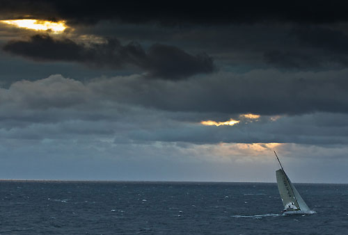 Sean Langman and Anthony Bell's Elliott Maxi Investec Loyal, dealing with the Tasman Sea with reduced sail, during the Rolex Sydney Hobart Yacht Race 2010, Australia. Photo copyright Carlo Borlenghi, Rolex.