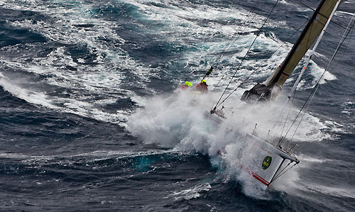 Bob Oatley's Wild Oats XI skippered by Mark Richards, off the New South Wales South Coast during the Rolex Sydney Hobart Yacht Race 2010, Australia. Photo copyright Carlo Borlenghi, Rolex.