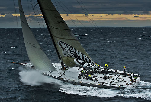 Sean Langman and Anthony Bell's Elliott Maxi Investec Loyal, sailing off the New South Wales South Coast during the Rolex Sydney Hobart Yacht Race 2010, Australia. Photo copyright Carlo Borlenghi, Rolex.