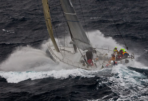 Matt Allen's Jones 70 Ichi Ban dealing with the fury of the Tasman Sea, during the Rolex Sydney Hobart Yacht Race 2010, Australia. Photo copyright Carlo Borlenghi, Rolex.