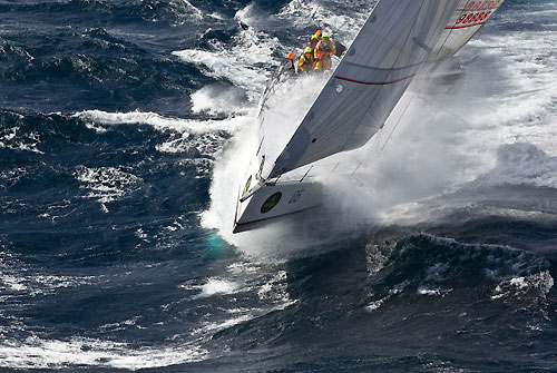 Alan Brierty's Reichel Pugh 62 Limit, dealing with the fury of the Tasman Sea during Rolex Sydney Hobart Yacht Race 2010, Australia. Photo copyright Carlo Borlenghi, Rolex.