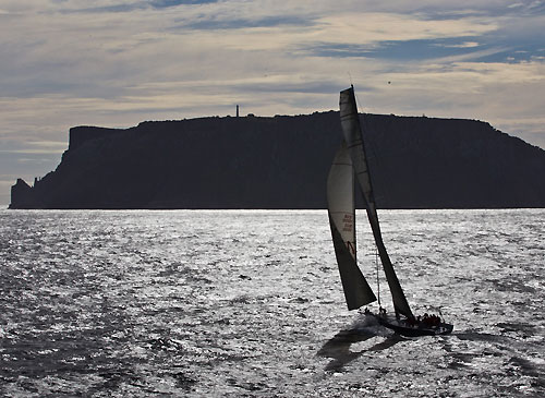 Bob Oatley's Wild Oats XI skippered by Mark Richards, approaching Tasman Island, during the Rolex Sydney Hobart Yacht Race 2010, Australia. Photo copyright Carlo Borlenghi, Rolex.