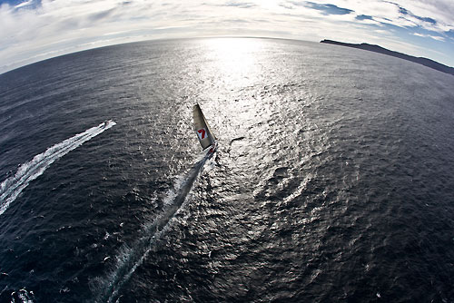 Bob Oatley's Wild Oats XI crossing Storm Bay, during the Rolex Sydney Hobart Yacht Race 2010, Australia. Photo copyright Carlo Borlenghi, Rolex.