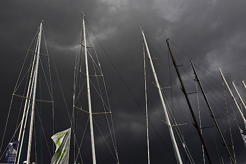Dockside after a day's racing at the Loro Piana SuperYacht Regatta 2011, Porto Cervo, Italy. Photo copyright Carlo Borlenghi.