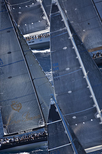 The start of an offshore race, during the Loro Piana SuperYacht Regatta 2011, Porto Cervo, Italy.  Photo copyright Carlo Borlenghi.