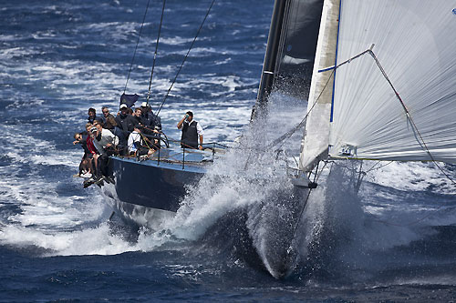 Surfing Highland Fling offshore, during the Loro Piana SuperYacht Regatta 2011, Porto Cervo, Italy. Photo copyright Carlo Borlenghi.