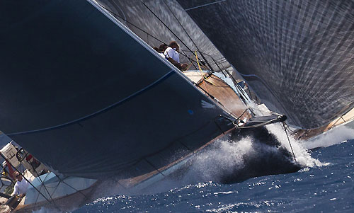 Close action offshore, during the Loro Piana SuperYacht Regatta 2011, Porto Cervo, Italy. Photo copyright Guido Trombetta and Studio Borlenghi.