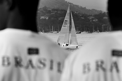 Race start, during the Rolex Ilhabela Sailing Week 2011. Tripula&ccedil;&atilde;o do Cisne Branco assiste &agrave; largada da regata Alcatrazes. Photo copyright Rolex and Carlo Borlenghi.