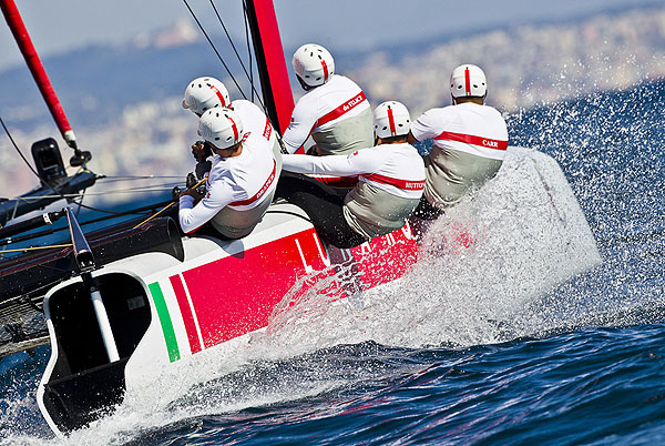 Naples, 10/04/12. Luna Rossa Training, during the America�s Cup World Series Naples, Italy, April 2012. Photo copyright Luna Rossa and Carlo Borlenghi.