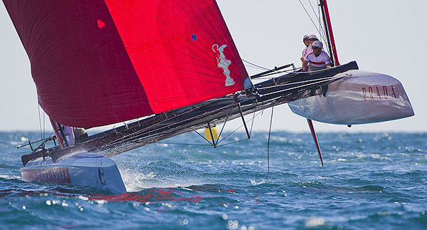 Naples, 10/04/12. Luna Rossa Training, during the America�s Cup World Series Naples, Italy, April 2012. Photo copyright Luna Rossa and Carlo Borlenghi.