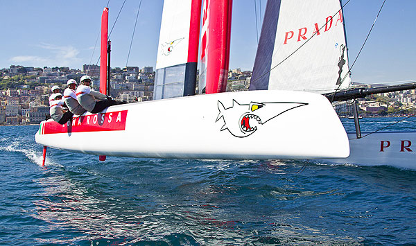 Naples, 10/04/12. Luna Rossa Training, during the America�s Cup World Series Naples, Italy, April 2012. Photo copyright Luna Rossa and Carlo Borlenghi.
