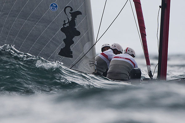Naples, 11/04/12. America's Cup World Series Naples 2012, Day 1, during the America�s Cup World Series Naples, Italy, April 2012. Photo copyright Luna Rossa and Carlo Borlenghi.