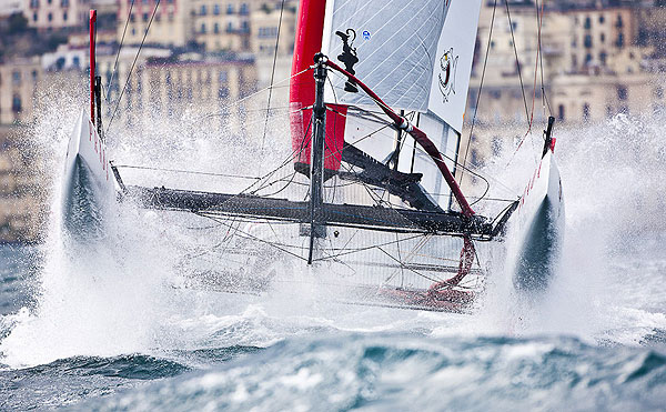 Naples, 11/04/12. America's Cup World Series Naples 2012, Day 1, during the America�s Cup World Series Naples, Italy, April 2012. Photo copyright Luna Rossa and Carlo Borlenghi.