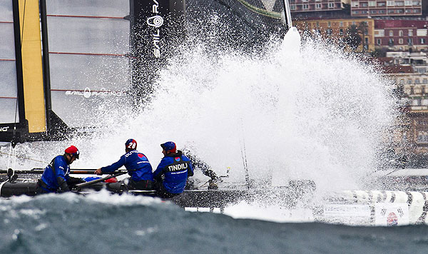Naples, 11/04/12. America's Cup World Series Naples 2012, Day 1, during the America�s Cup World Series Naples, Italy, April 2012. Photo copyright Luna Rossa and Carlo Borlenghi.