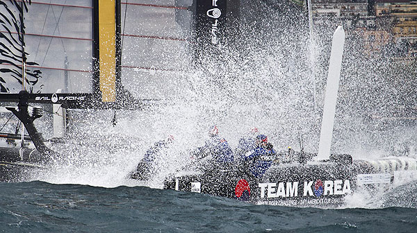 Naples, 11/04/12. America's Cup World Series Naples 2012, Day 1, during the America�s Cup World Series Naples, Italy, April 2012. Photo copyright Luna Rossa and Carlo Borlenghi.