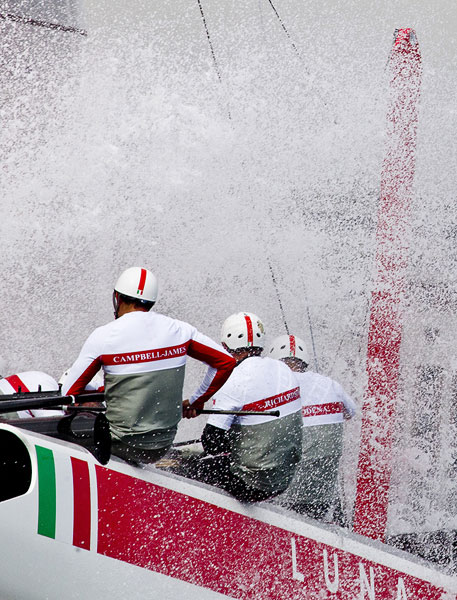Naples, 11/04/12. America's Cup World Series Naples 2012, Day 1, during the America�s Cup World Series Naples, Italy, April 2012. Photo copyright Luna Rossa and Carlo Borlenghi.