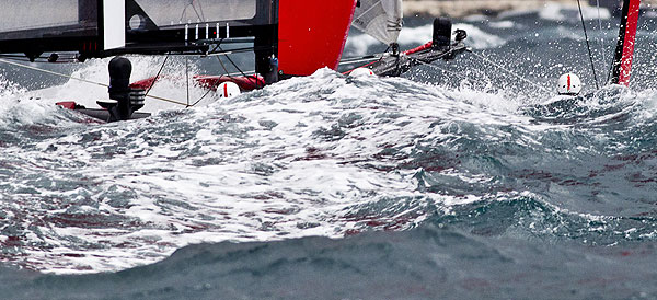 Naples, 11/04/12. America's Cup World Series Naples 2012, Day 1, during the America�s Cup World Series Naples, Italy, April 2012. Photo copyright Luna Rossa and Carlo Borlenghi.