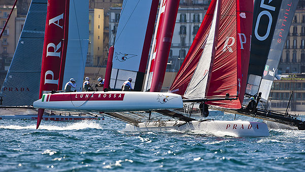 Naples, 12/04/12. America's Cup World Series Naples 2012, Day 2, during the America�s Cup World Series Naples, Italy, April 2012. Photo copyright Luna Rossa and Carlo Borlenghi.