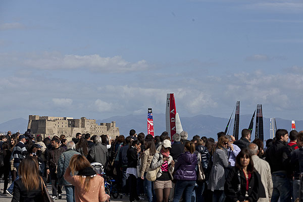 Naples, 12/04/12. America's Cup World Series Naples 2012, Day 2, during the America�s Cup World Series Naples, Italy, April 2012. Photo copyright Luna Rossa and Carlo Borlenghi.
