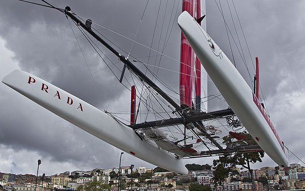 Luna Rossa day 2. Naples, 12/04/12. America's Cup World Series Naples 2012, Day 2, during the America�s Cup World Series Naples, Italy, April 2012. Photo copyright Luna Rossa and Carlo Borlenghi.