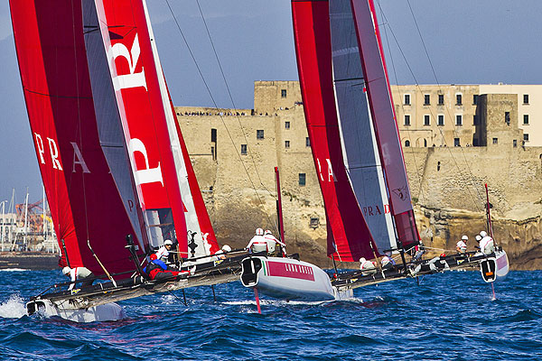 Luna Rossa day 2. Naples, 12/04/12. America's Cup World Series Naples 2012, Day 2, during the America�s Cup World Series Naples, Italy, April 2012. Photo copyright Luna Rossa and Carlo Borlenghi.