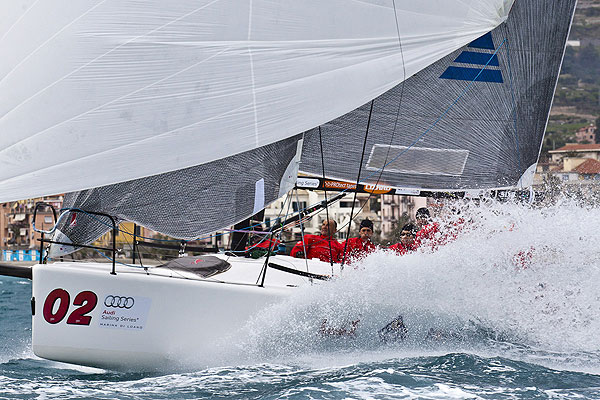 Loano, 13/04/12. Fantastica, during the Audi Sailing Series Melges 32 Day 1. Photo copyright Stefano Gattini for Studio Borlenghi and BPSE.