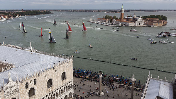 Venezia (Venice Italy), 13/05/12. The ACWS fleet racing, during the America's Cup World Series in Venice. Photo copyright Carlo Borlenghi and Luna Rossa.