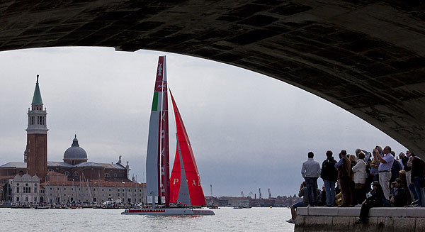 Venezia (Venice Italy), 18/05/12. Luna Rossa - Swordfish, during the America's Cup World Series in Venice. Photo copyright Carlo Borlenghi and Luna Rossa.