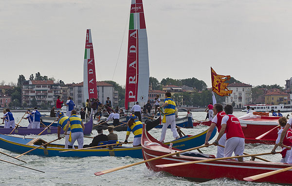 Venezia (Venice Italy), 20/05/12. Venice traditional celebration: Festa della Sensa, during the America's Cup World Series in Venice. Photo copyright Carlo Borlenghi and Luna Rossa.